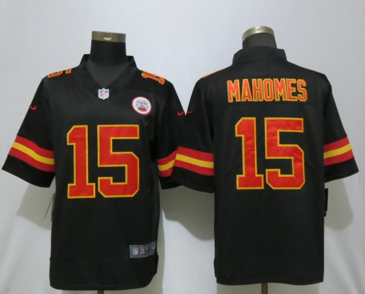 Men Kansas City Chiefs #15 Mahomes Black Nike Vapor Untouchable Limited Playey NFL Jersey->kansas city chiefs->NFL Jersey